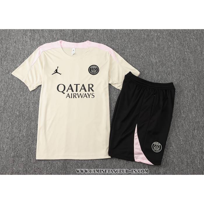 Chandal del Paris Saint-Germain Jordan 24-25 Manga Corta Amarillo - Pantalon Corto